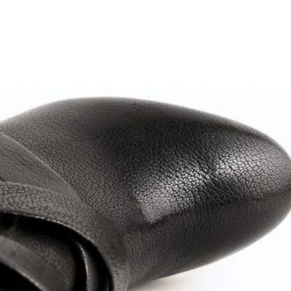 Pour La Victoire Chic Black Leather Fur Trim Boots - Picture 11 of 14